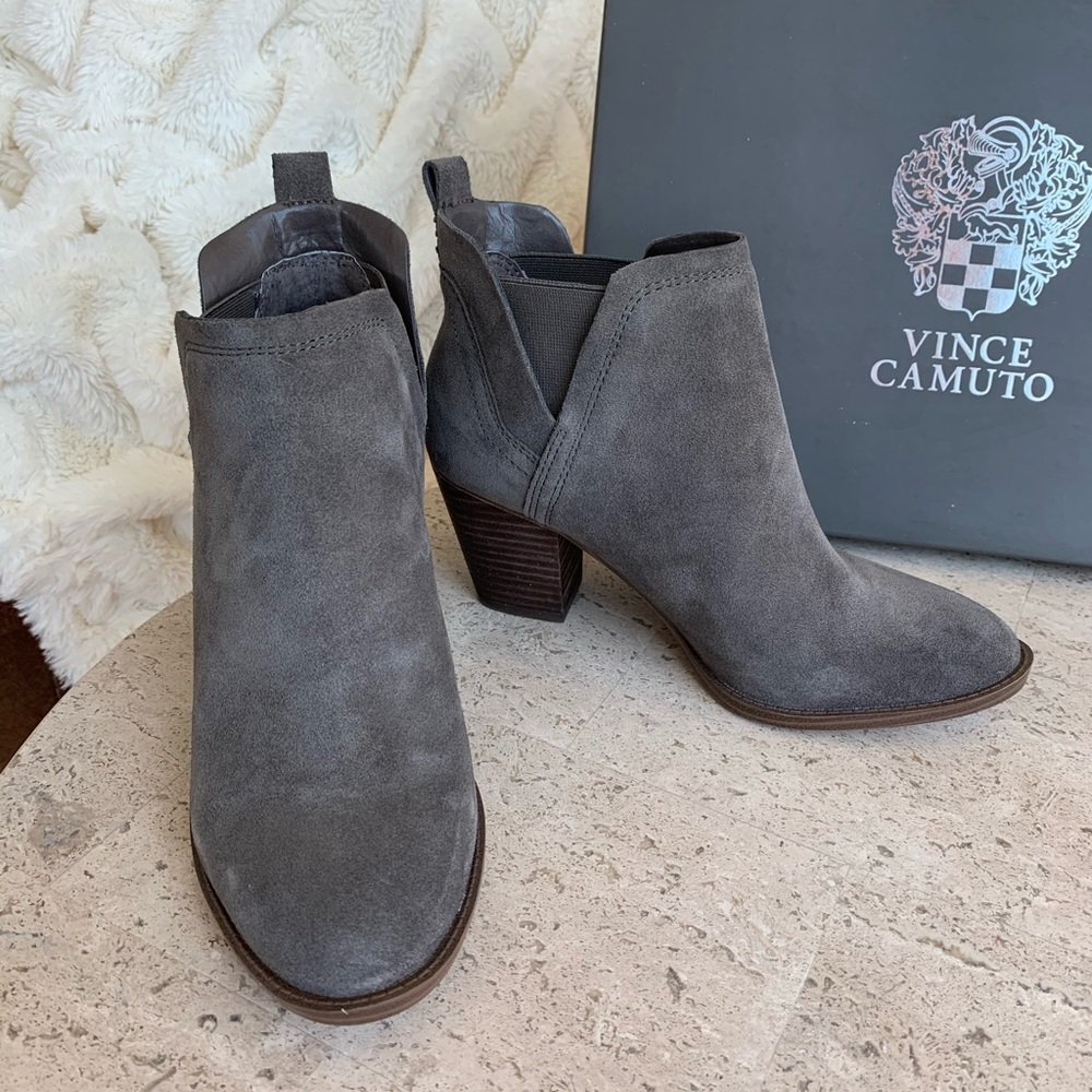 Vince Camuto Grey Heeled Booties